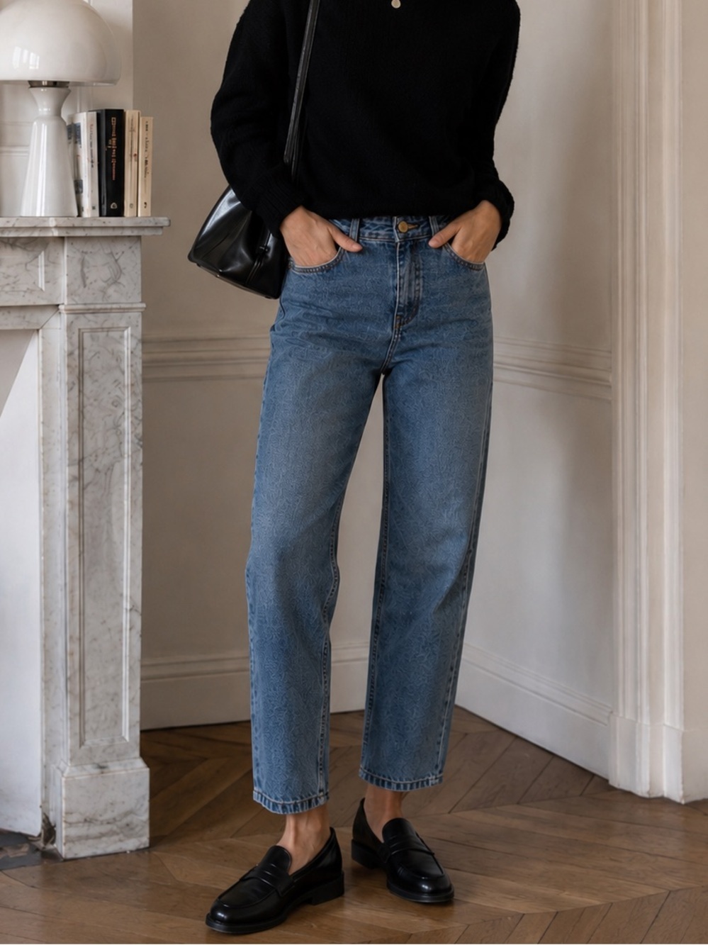 Sessùn Santi Dad Jeans French Designer Straight Leg Denim Clean Girl Minimalist